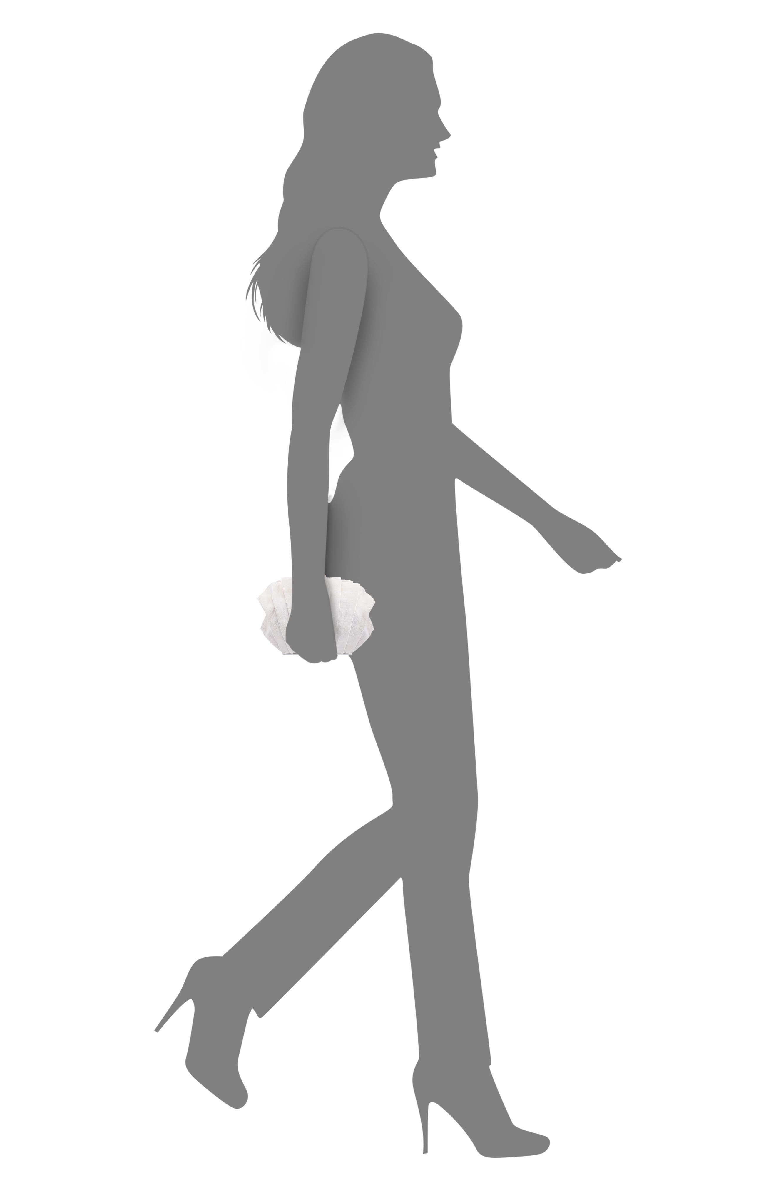 Nina Reef Clutch, Alternate, color, Silver