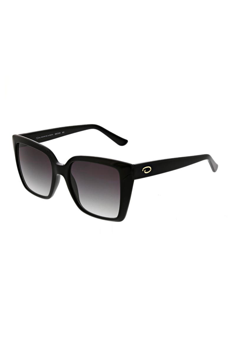 52mm Butterfly Sunglasses, Alternate, color, BLACK