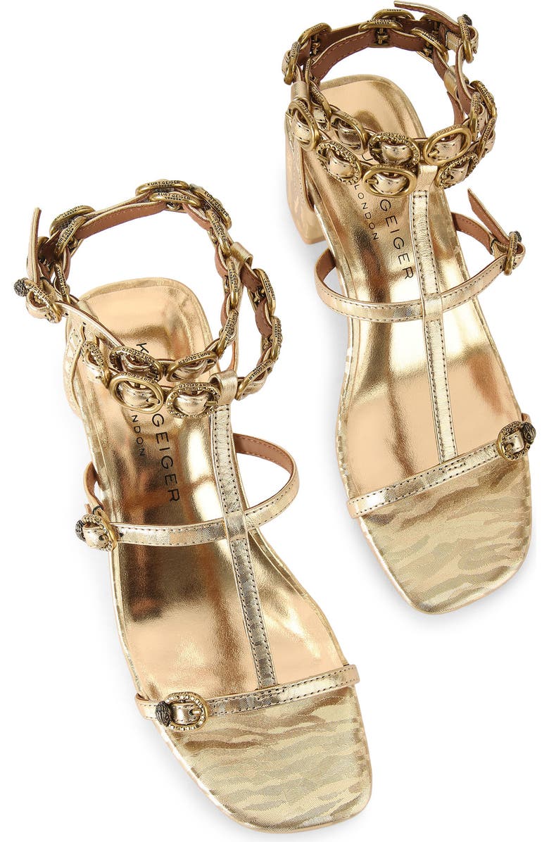 Kurt Geiger London Regent Buckle Embellished Gladiator Sandal, Alternate, color,