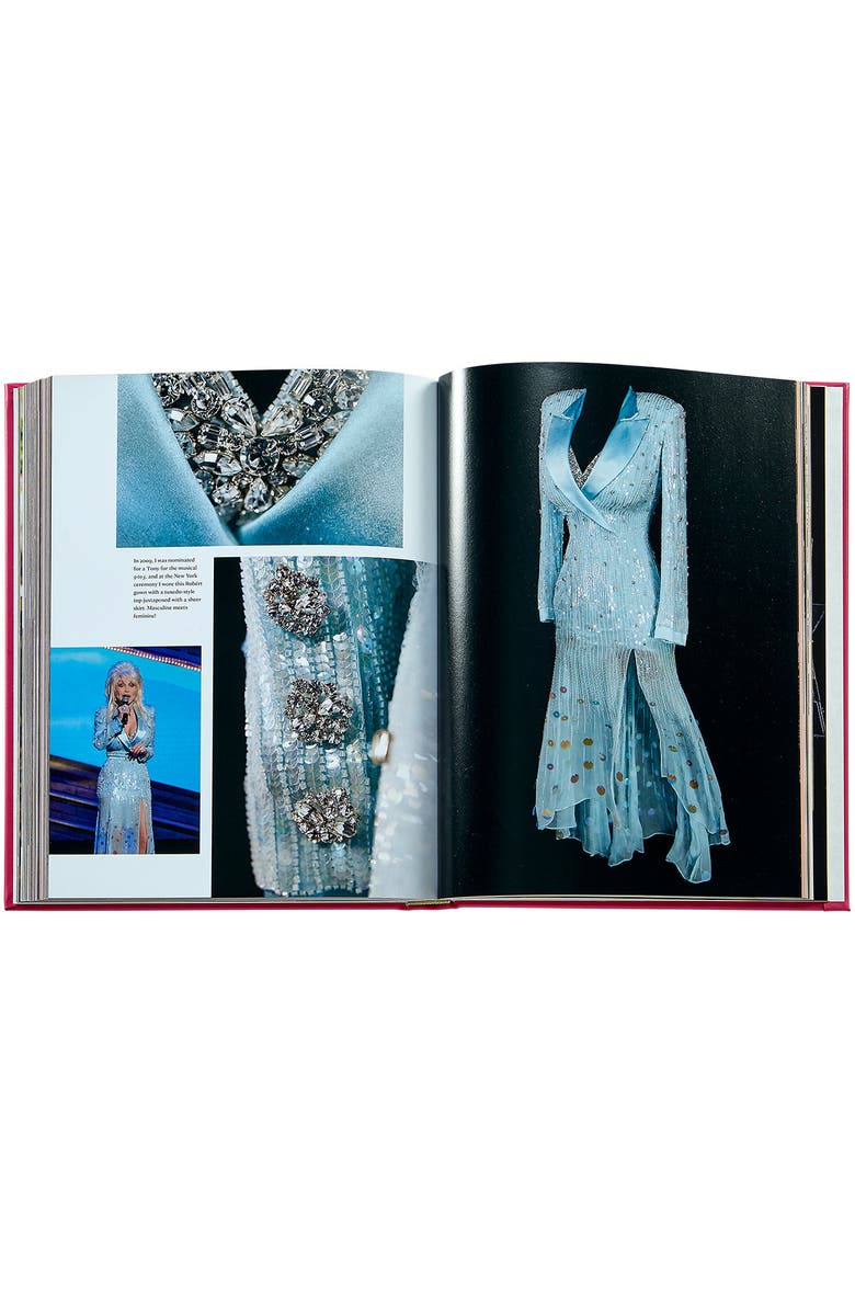 Graphic Image Dolly Parton Behind the Seams My Life in Rhinestones Leather Coffe Table book, Alternate, color, Pink