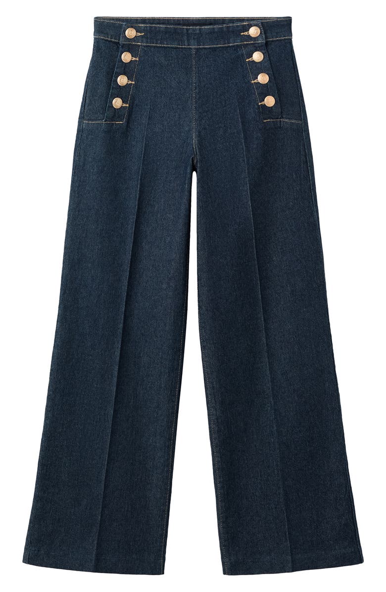 MANGO Sailor Wide Leg Jeans, Alternate, color, 