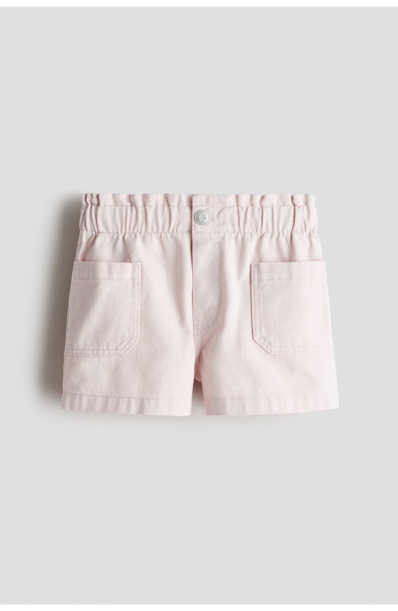 H&M Loose fit denim shorts, Main, color, Light Pink