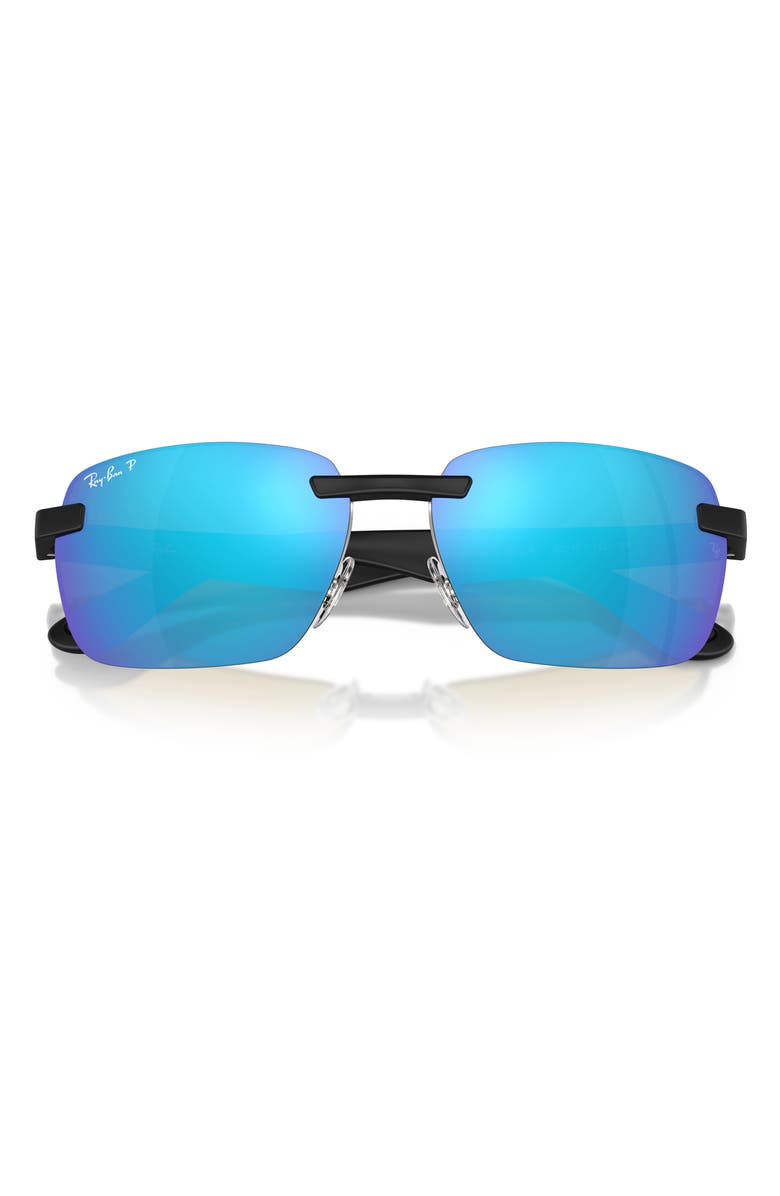 Ray-Ban 59mm Polarized Rimless Sunglasses, Alternate, color, 