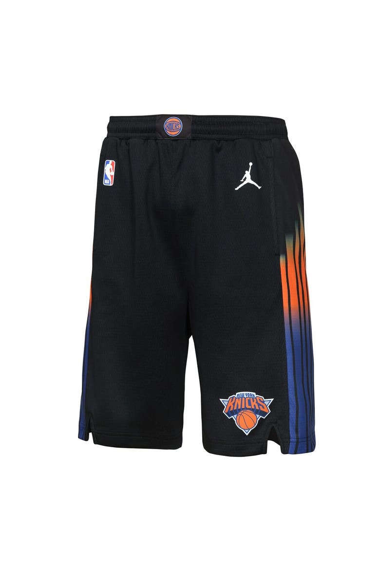 Youth Jordan Brand  Black New York Knicks Authentic Statement Edition Swingman Shorts, Alternate, color, Black