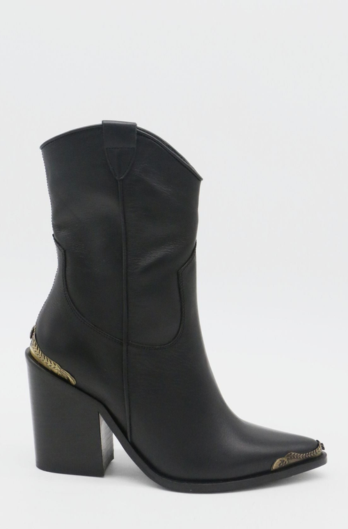 Stivali New York Western Cowboy Boots In Black
