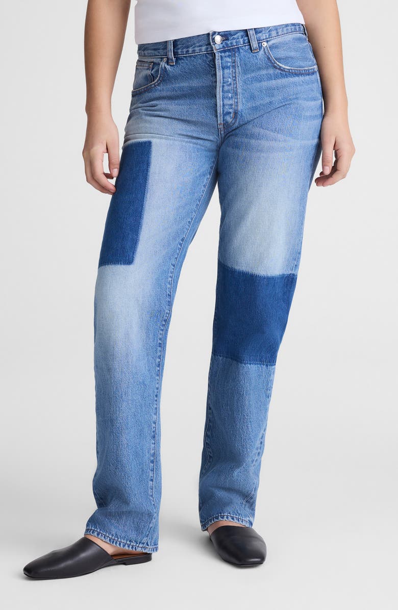 Madewell The Dean Easy Straight Airy Jeans, Alternate, color, Worn Wash