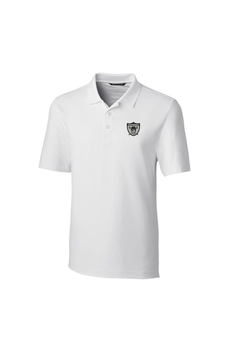Cutter & Buck Men's Cutter & Buck White Las Vegas Raiders Throwback Logo Big & Tall Forge Stretch Polo, Alternate, color, 