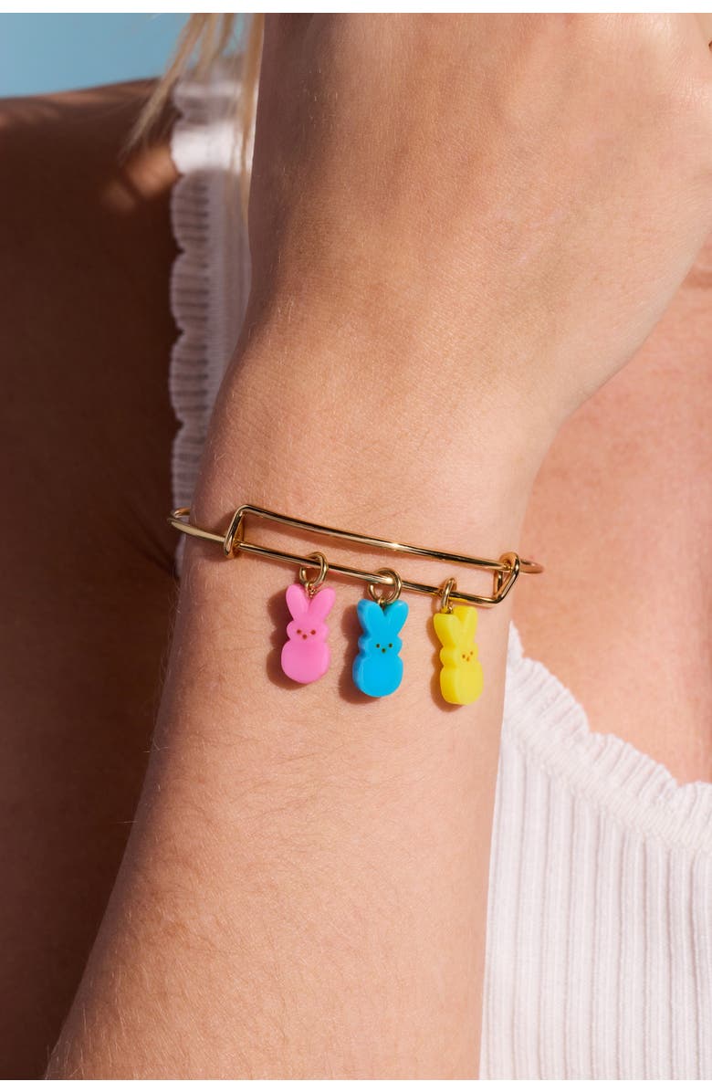 Alex and Ani PEEPS<sup>®</sup> Bunny Multi-Charm Bangle, Alternate, color, Gold