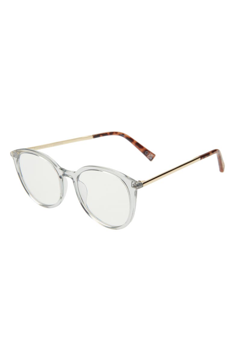 Le Specs Le Danzing 52mm Round Blue Light Blocking Glasses, Alternate, color,