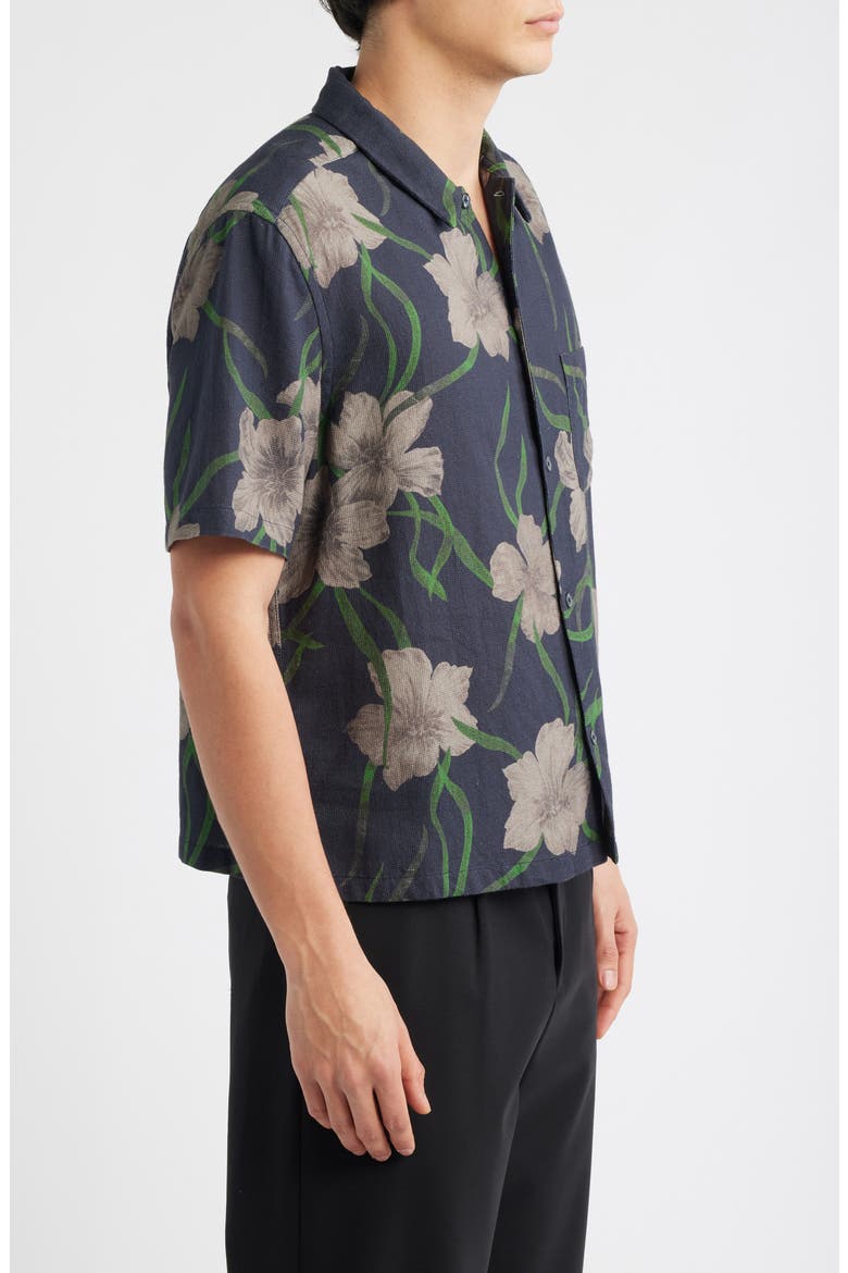 Climber Short Sleeve Button-Up Shirt, Alternate, color, JET BLACK
