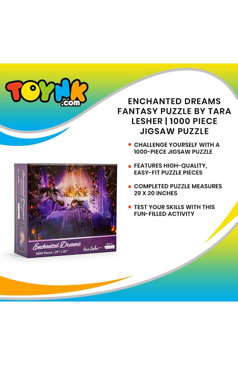 Toynk Enchanted Dreams Fantasy Puzzle By Tara Lesher | 1000 Piece Jigsaw Puzzle, Alternate, color, Multi-Color