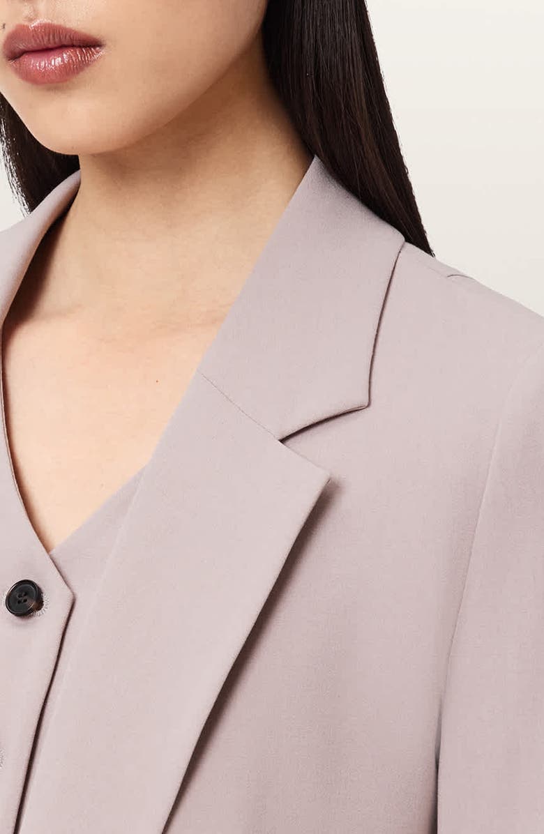 AllSaints Aleida Long Blazer, Alternate, color, Lilac Purple