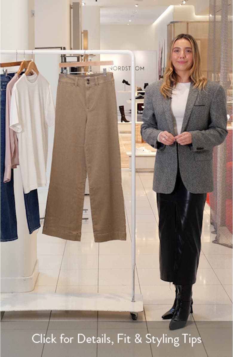 Stretch Terry Sailor Wide Leg Pants, sales video thumbnail