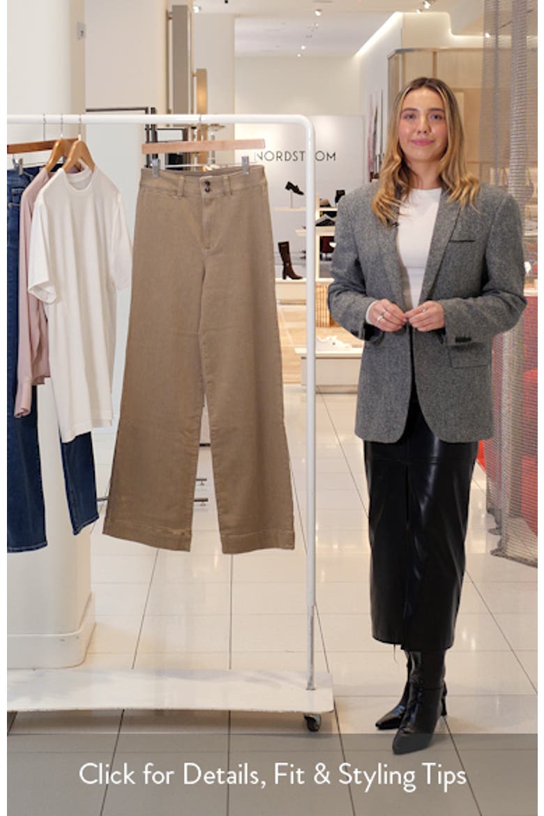 Stretch Terry Sailor Wide Leg Pants video