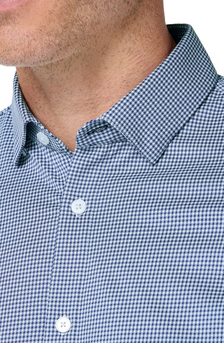 Mizzen+Main Halyard Trim Fit Gingham Button-Up Shirt, Alternate, color, 