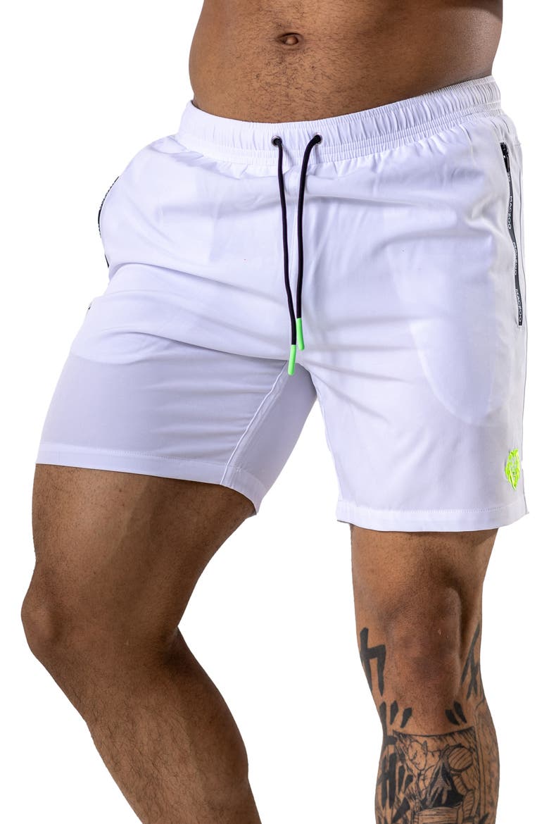 Swim Lion Brilliant White Swim Trunks, Alternate, color, WHITE