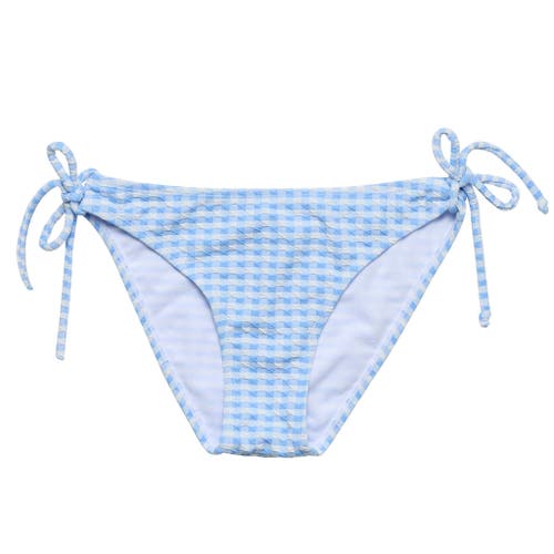Snapper Rock Seaside Gingham Bikini Bottom In Blue