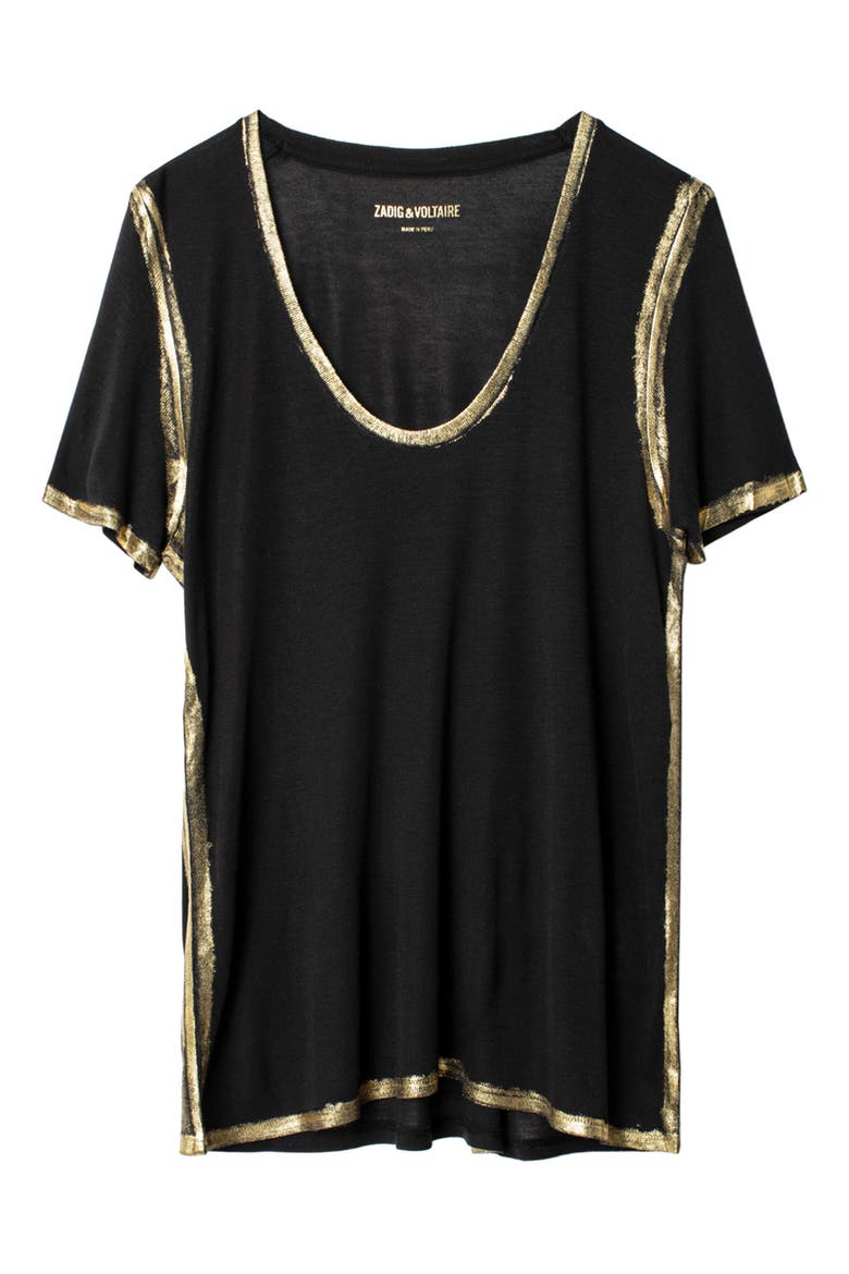 Tino Foil Tee, Alternate, color, BLACK