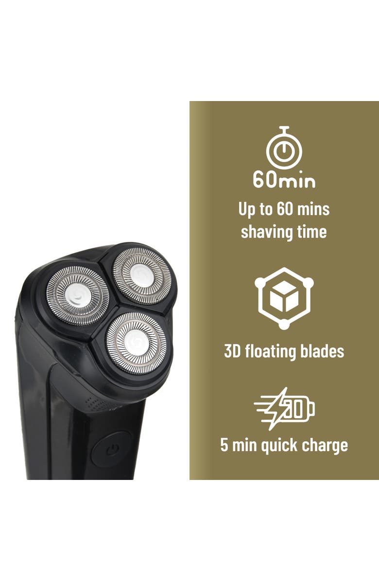 PURSONIC Mario Lopez Men's Rechargeable Electric Shaver, Alternate, color, Black