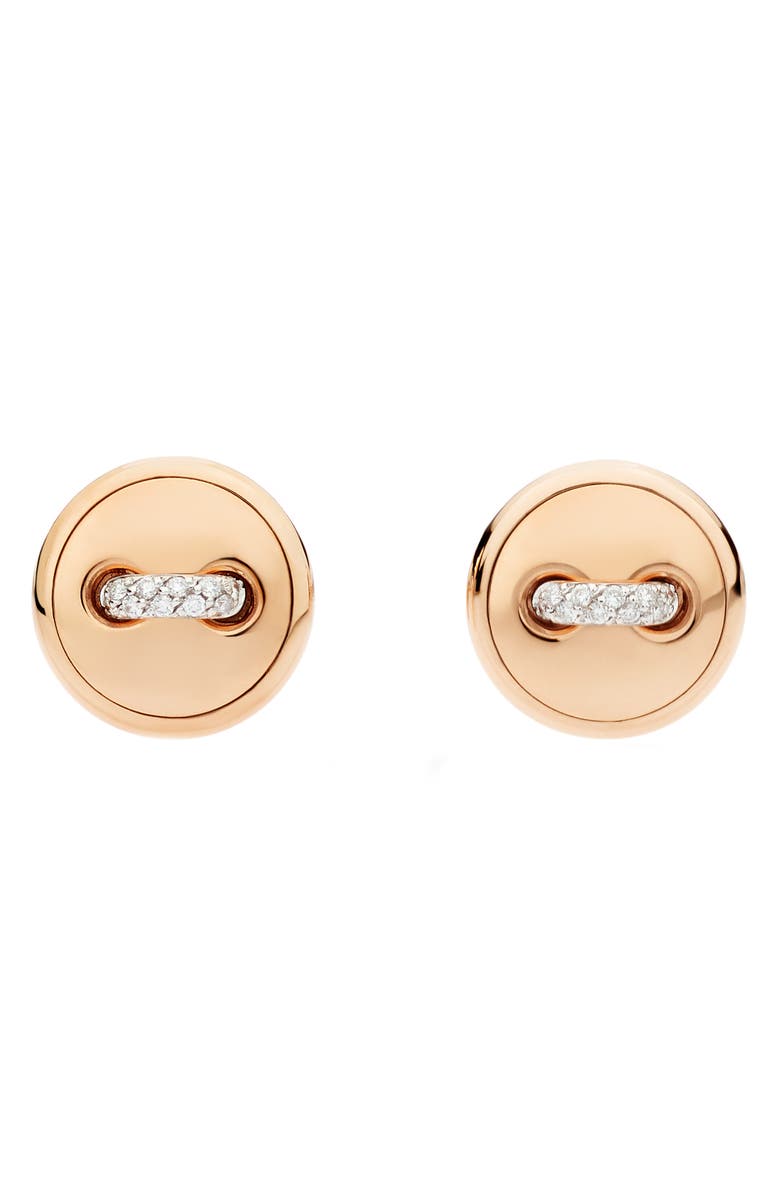 Pomellato Pom Pom Dot Ring Stud Earrings, Alternate, color, Rose Gold
