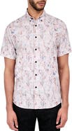 Brooklyn Brigade Barlow Vintage Floral Performance Short Sleeve Button Down Shirt