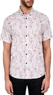 Brooklyn Brigade Barlow Vintage Floral Performance Short Sleeve Button Down Shirt