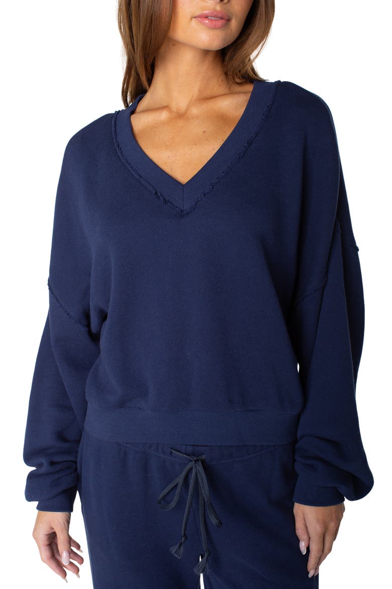 Dream Thing V-Neck Sweatshirt, Main, color, NAVAL ACAD