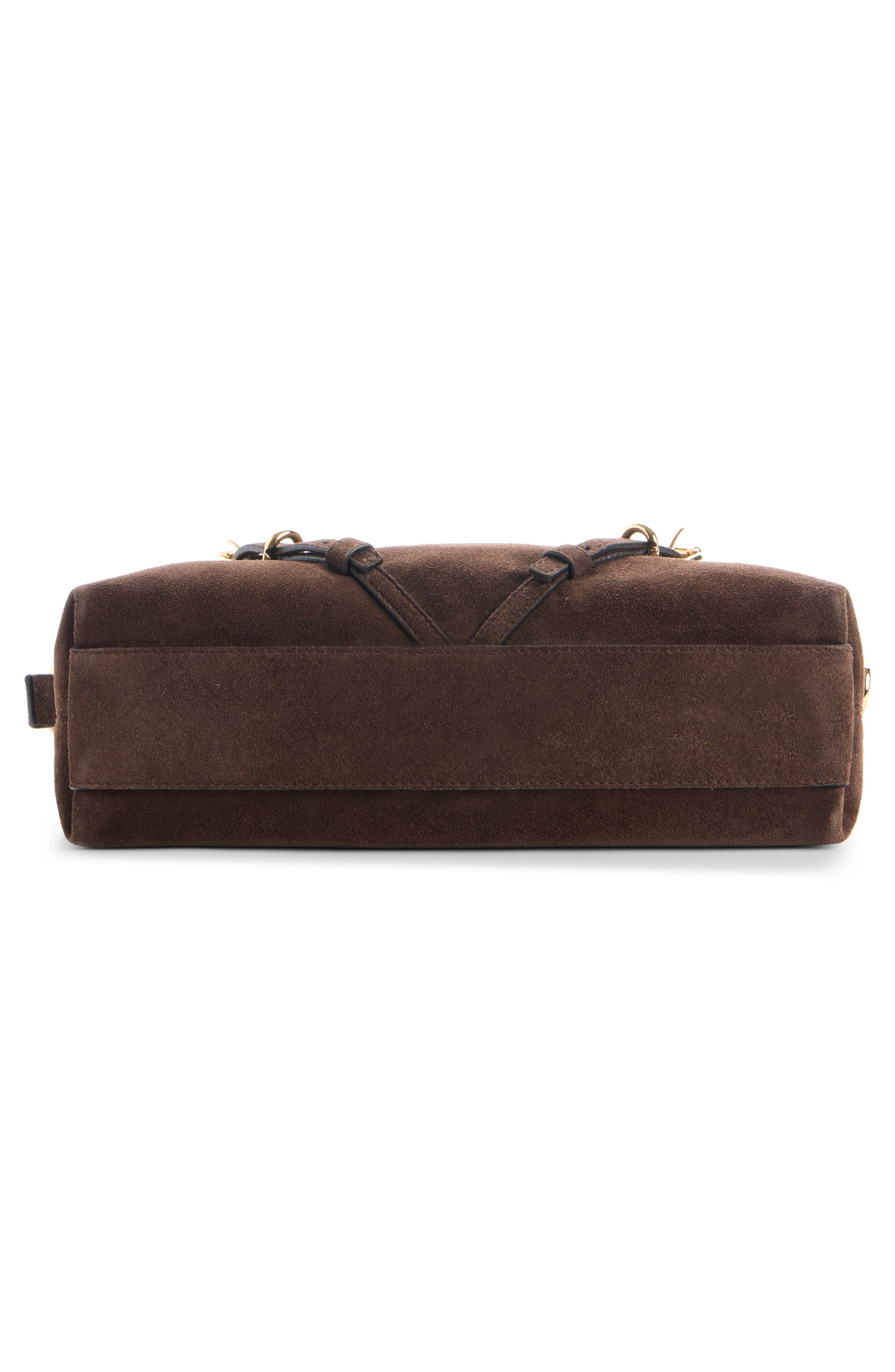 Givenchy Mini Voyou Suede Shoulder Bag, Alternate, color, 202-Ebony Brown