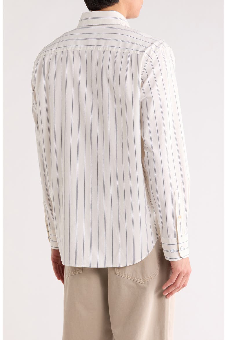 Griffin Stripe Button-Up Shirt, Alternate, color, IVORY STRIPE
