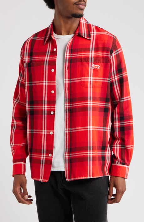 ICECREAM Jack Plaid Cotton Graphic Button-Up Shirt