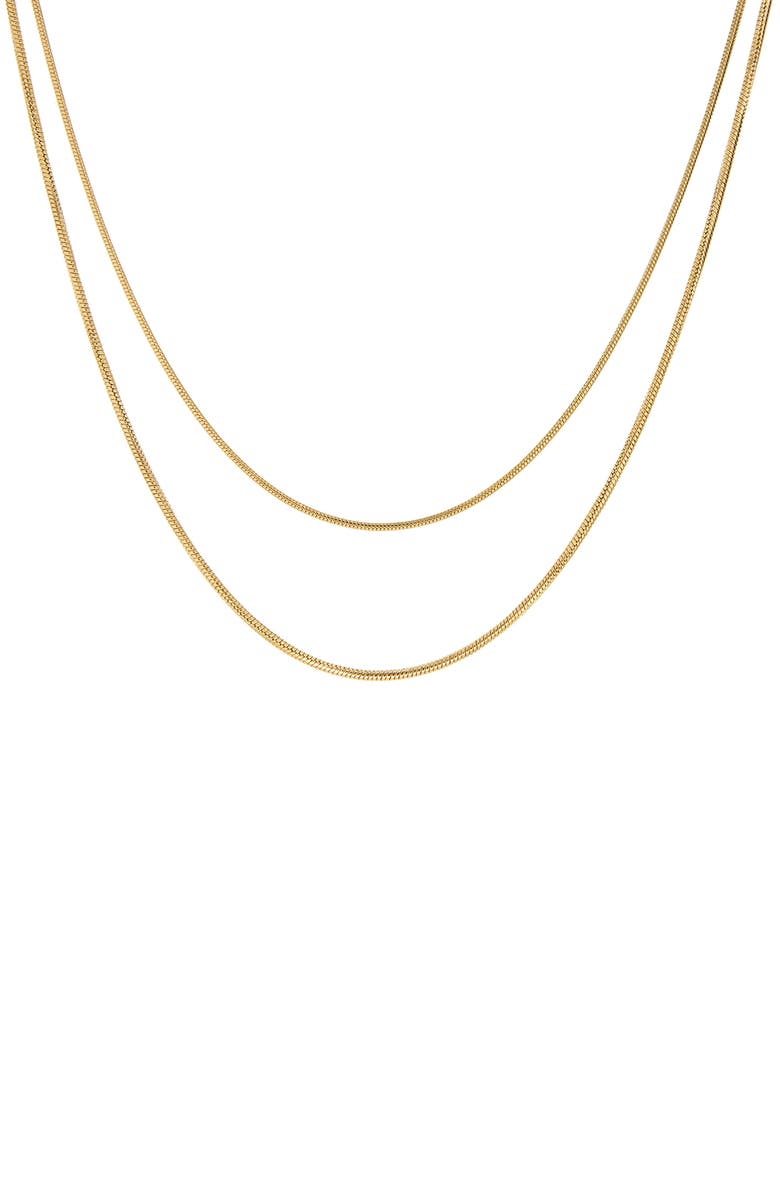 MARLYN SCHIFF Layered Snake Chain Necklace, Main, color, 