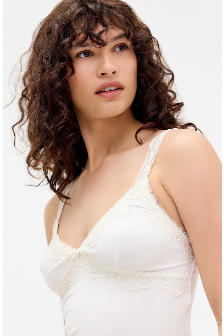 Lace Trim Camisole, Alternate, color, CREAM