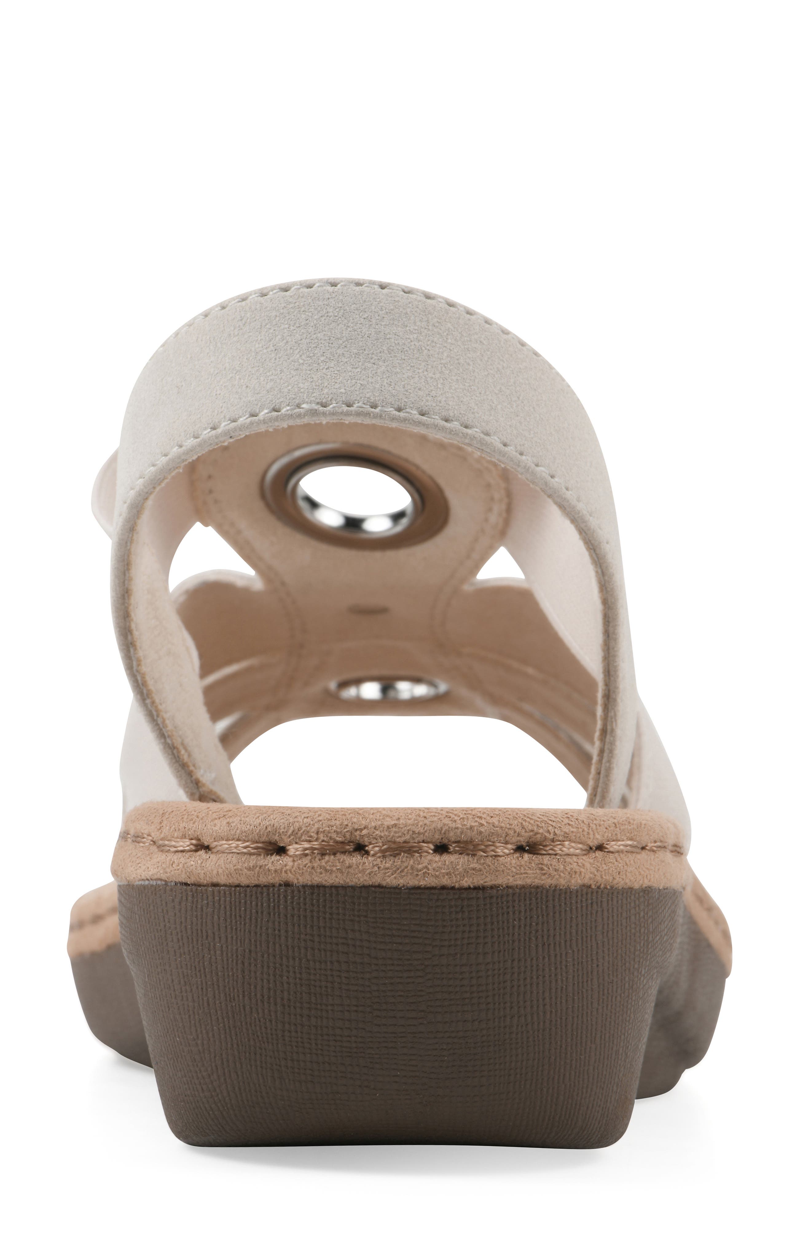 Casimir Grommet Stud Wedge Sandal, Alternate, color, OFF-WHITE/ SUEDED/ SMOOTH