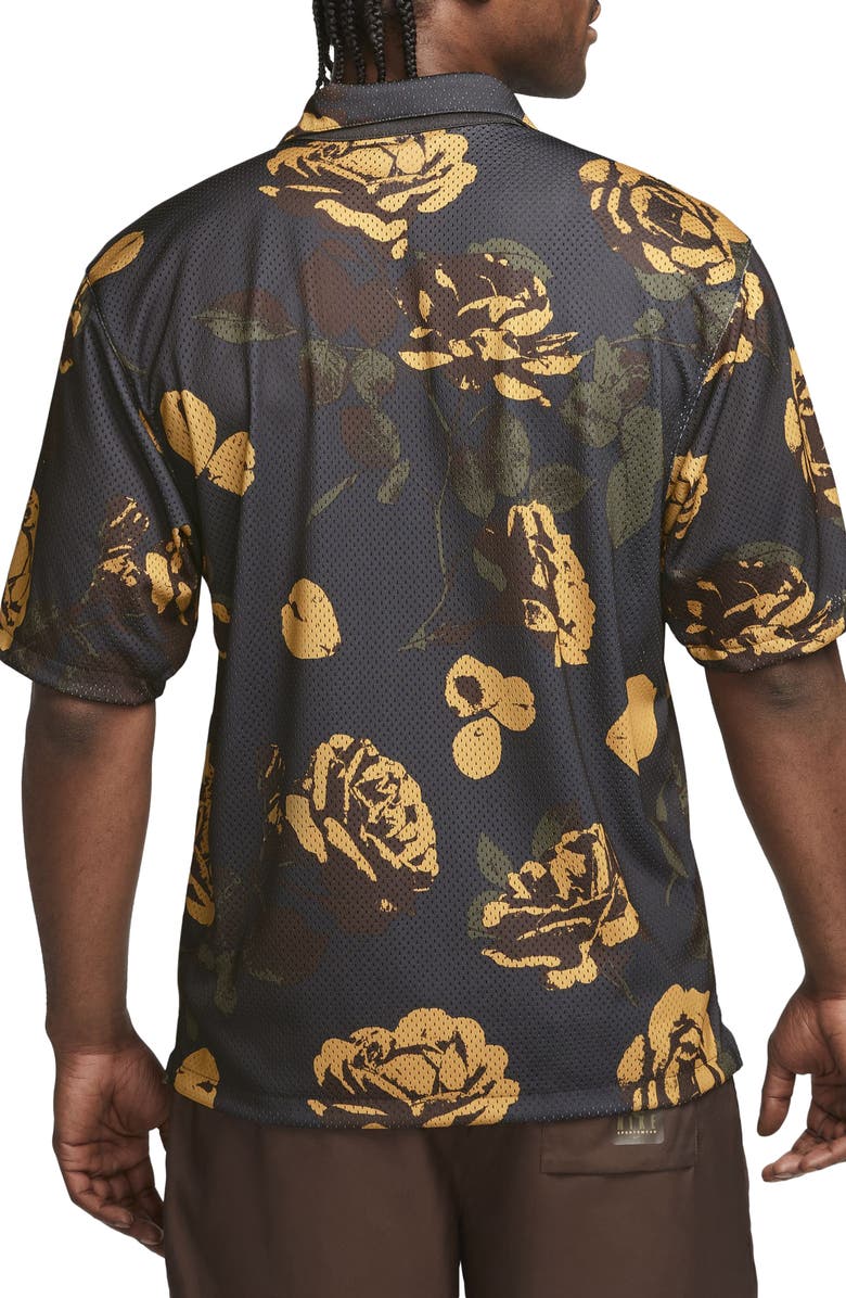 Nike Rose City Mesh Button-Up Shirt, Alternate, color, 