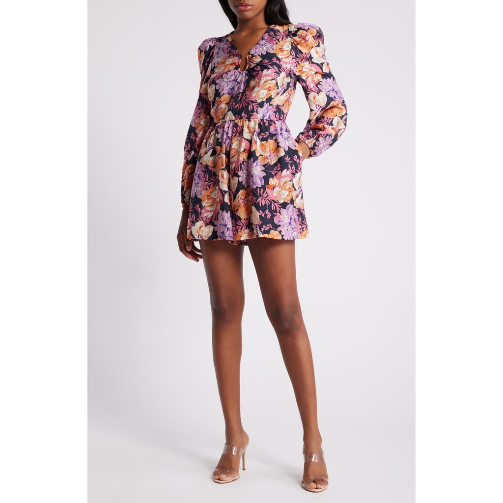 Chelsea28 Long Sleeve Romper In Pink