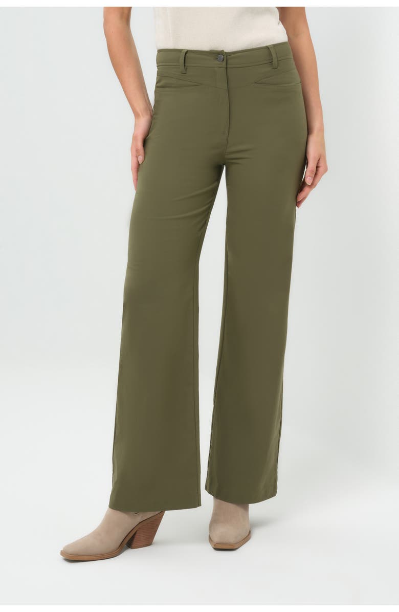 Anatomie Greyson Mid-Weight Stretch Wide Leg Pant, Main, color, Olive Green