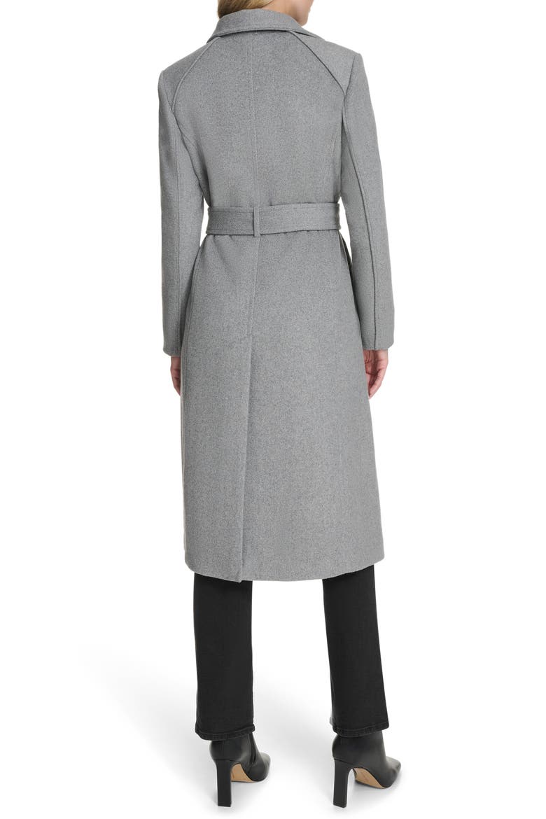 Slick Asymmetric Zip Wool Blend Coat, Alternate, color, MEDIUM GREY
