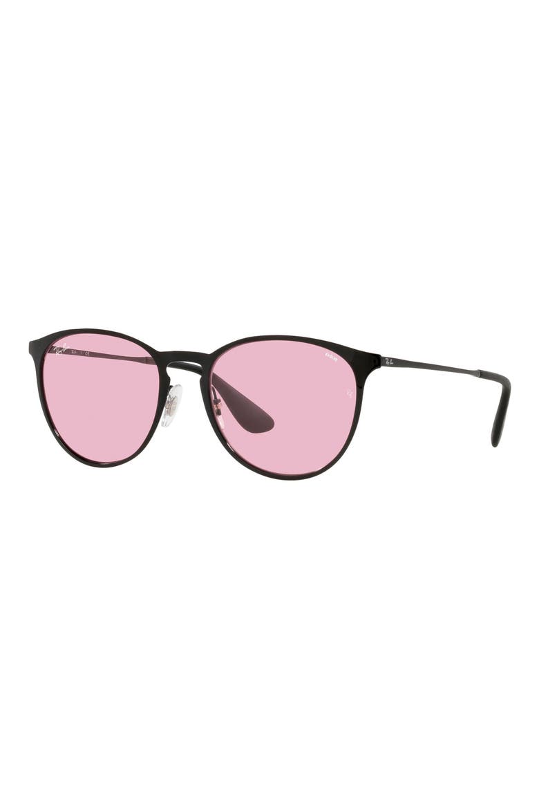 Erika 54mm Round Sunglasses, Alternate, color, CLEAR