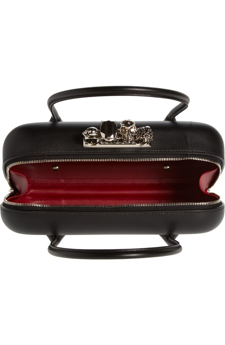 McQueen The Reverse Knuckle Clasp Top Handle Clutch, Alternate, color,