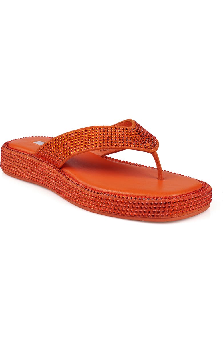 ZIGI Rosmery Platform Flip Flop, Main, color, Orange Suede