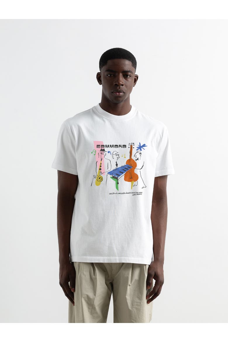 Cassette Print T-Shirt, Main, color, Plain White