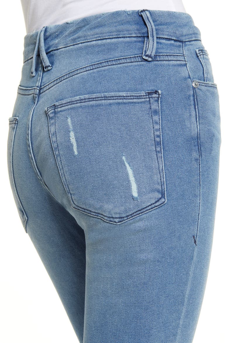 Good Straight High Waist Ankle Jeans, Alternate, color, BLUE449