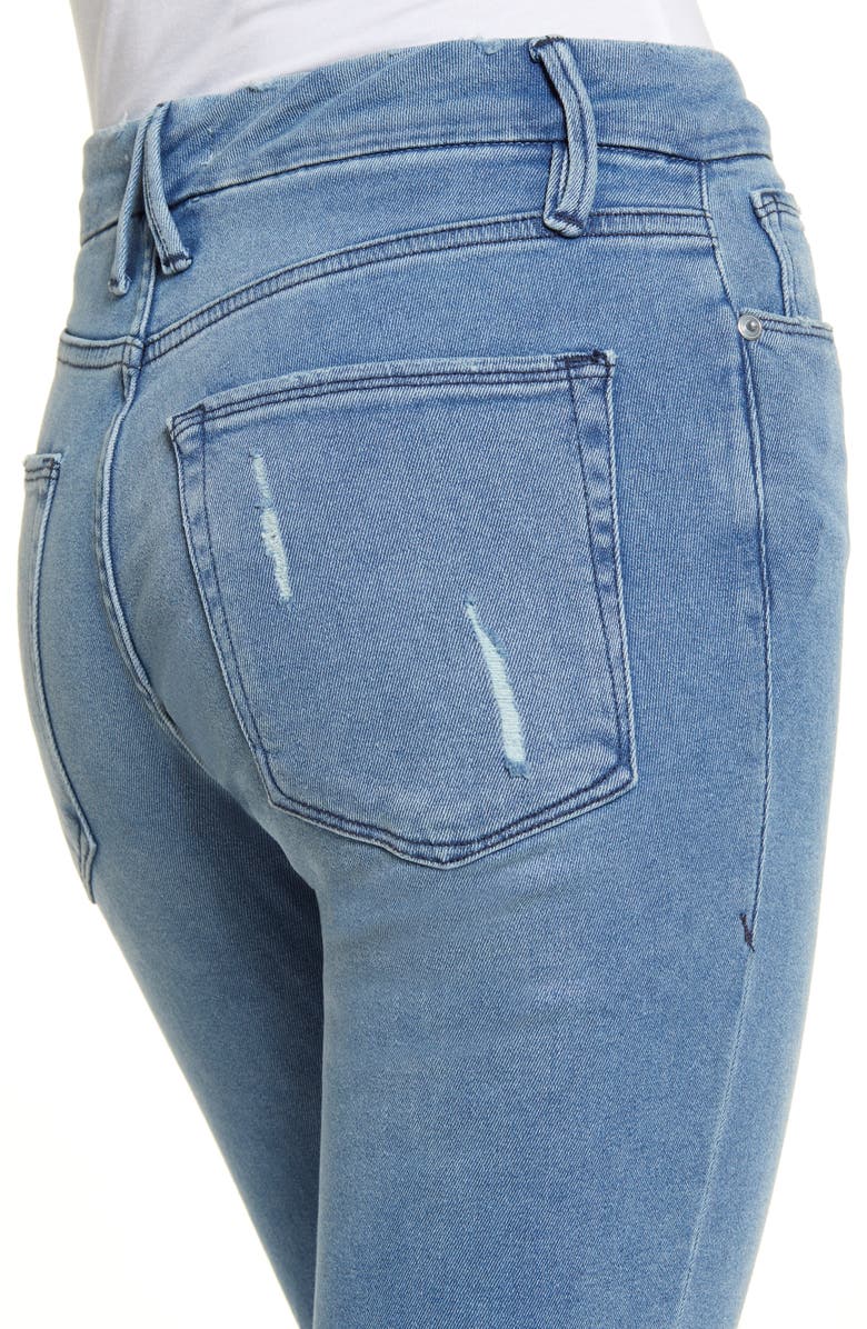 Good American Good Straight High Waist Ankle Jeans, Alternate, color, 