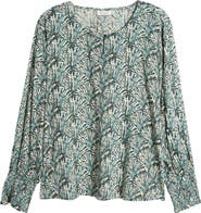 Masai Copenhagen Baila Fan Print Long Sleeve Top