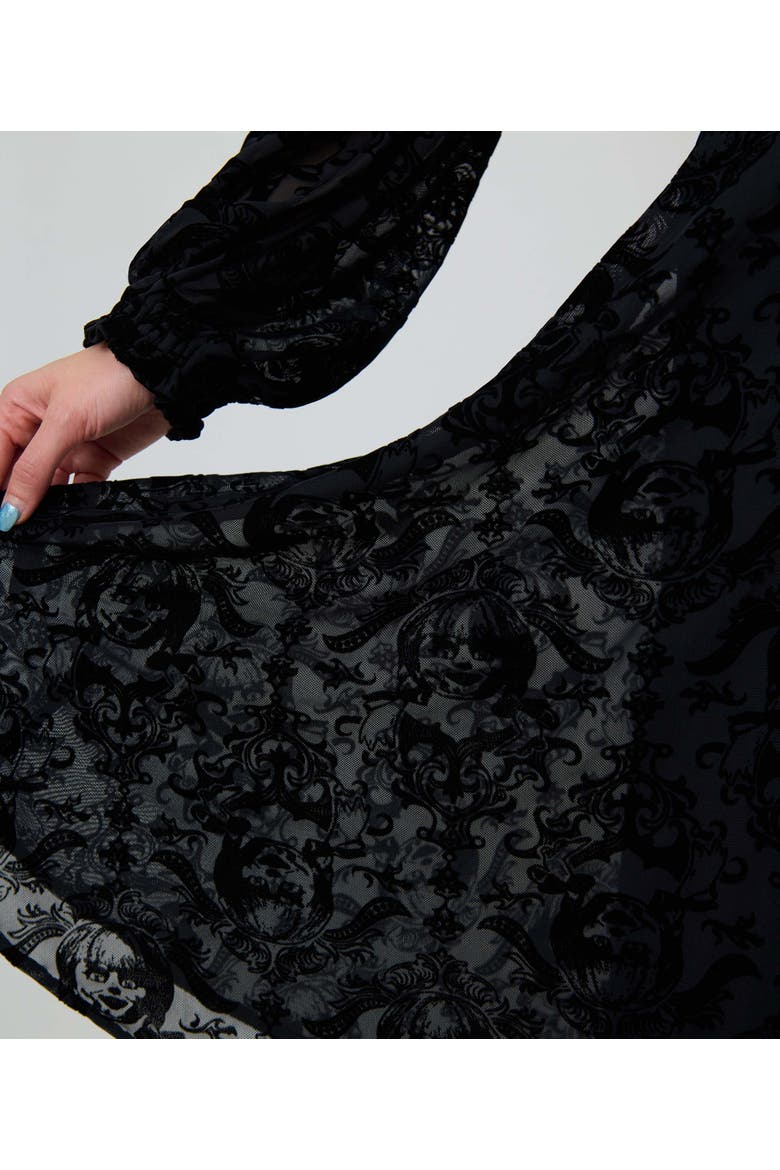 1970s Leota Swing Dress, Alternate, color, Black Solid