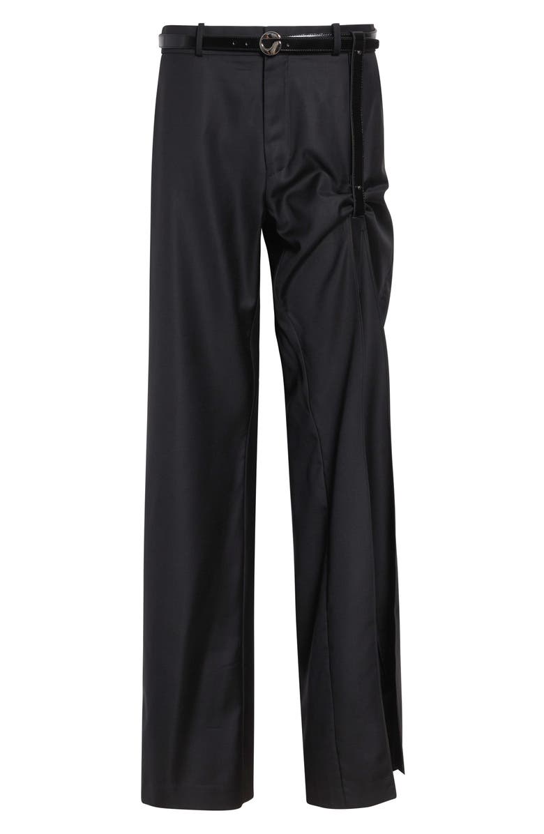 Coperni Suspended Leg Tailored Straight Leg Wool Pants, Main, color, Black