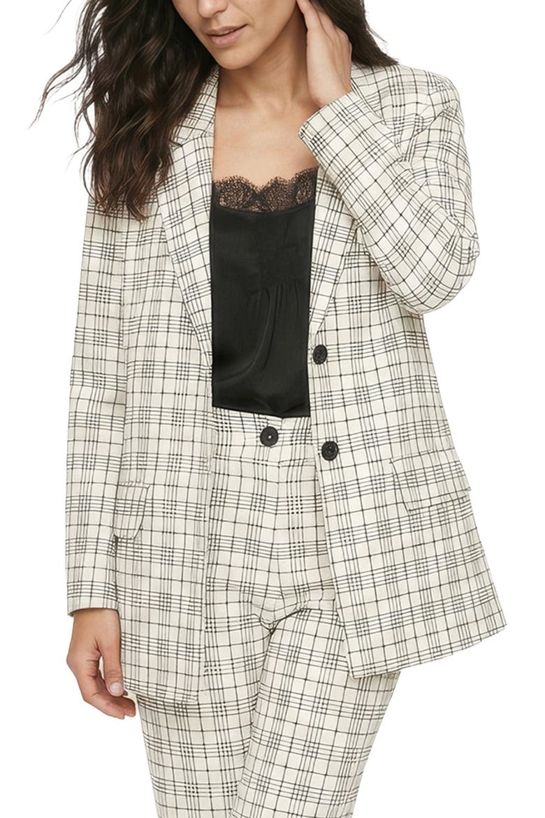 Chess Blazer Jacket, Main, color, White & Black
