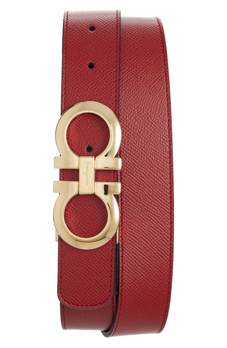 FERRAGAMO Salvatore Ferragamo Reversible Leather Belt, Main, color,