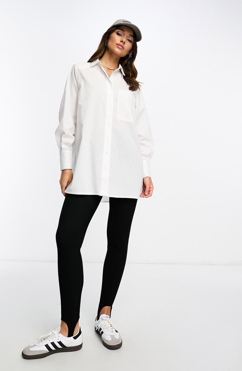 ASOS DESIGN Longline Woven Shirt, Alternate, color, 