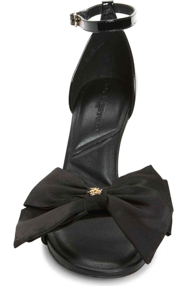 KARL LAGERFELD PARIS Kenz Rhinestone Bow Sandal, Alternate, color, Black